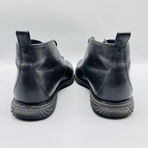 Cole Haan Boots Mens 12 Black Leather Chukka Grand OS Ankle Lace Up Comfort - Picture 6 of 10